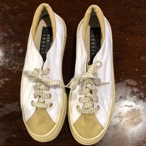 vintage 8w04219 stuart weitzman white sneakers